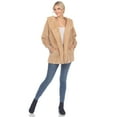 thumbnail image 4 of White Mark Women's Plush Hooded Cardigan with Pockets, 4 of 6