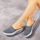 thumbnail image 3 of Qarigey Zapatillas de cuña para mujer, zapatos informales de malla con cojín de aire, zapatos transpirables Retro, sandalias antideslizantes Calzado Gris 38 yardas, 3 of 6