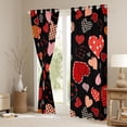 thumbnail image 3 of Homewish Female Women Adults Romantic Love Heart Curtains Pack of 2 (42x84 Each),Happy Valentine'S Day Curtains Blackout,Polka Dots Geometric Plaid Bedroom Curtains,Microfiber Bedroom Decor, 3 of 6
