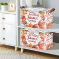 thumbnail image 2 of Yayeee Foldable Storage Basket for Shelves with Handles Waterproof Cloth Bins, Leaves Pattern, 2 of 7