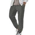 thumbnail image 1 of UKAP Men Sweatpants Elastic Waist Pants Drawstring Trousers Loose Summer Bottoms Deep Gray L, 1 of 4