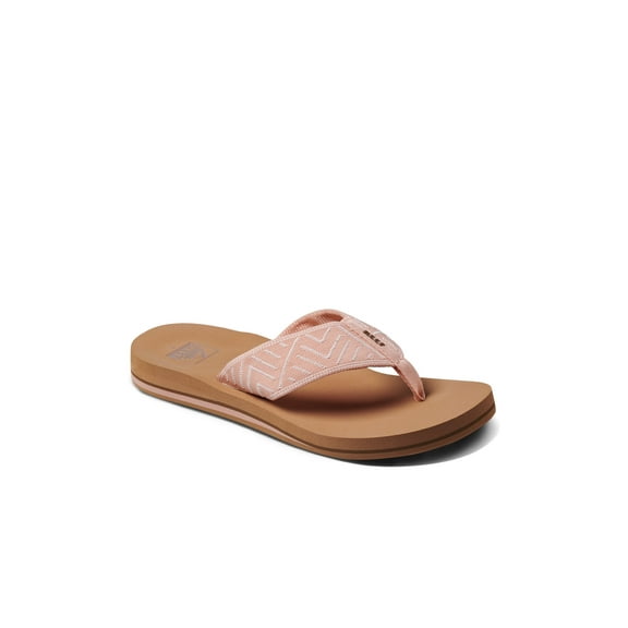 Reef Spring Woven Flip Flops Peach Parfait women in size