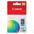 thumbnail image 1 of CANON CL-51 Cartouche d'Encre à Haut Rendement Tricolore pour CANON Pixma iP-6310D, 1 of 1