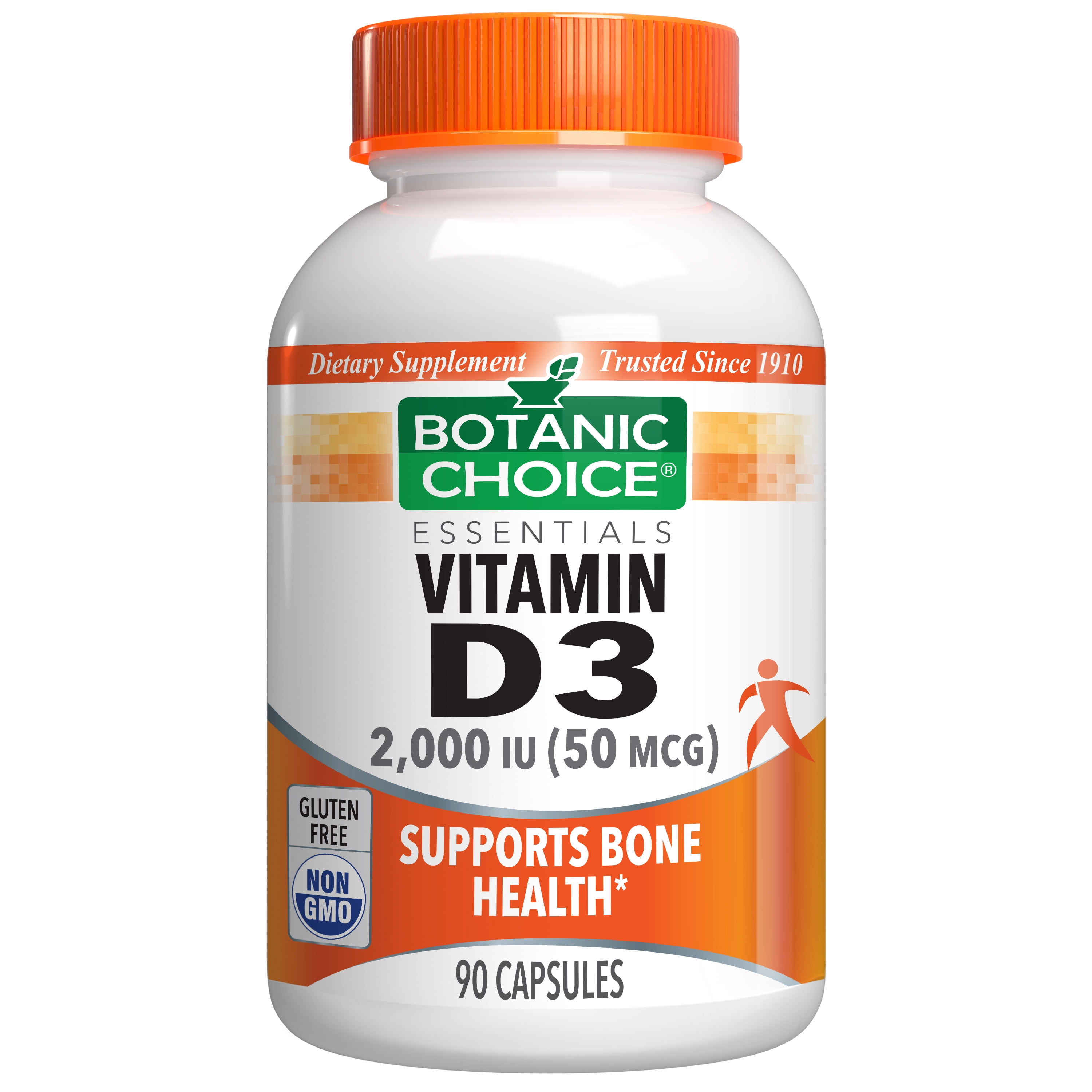 Botanic Choice Vitamin D3 - 2000 IU Dietary Supplement, 90 Capsules