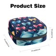 thumbnail image 2 of Cute Bows with Little Hearts Cartoon Style Sanitary Napkin Storage Bag, Zipper Menstrual Cup Pouch Feminine Menstruation First Period Pads Holder for Girls Women Ladies, 2 of 6
