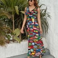 thumbnail image 6 of Flags of All Countries of The World Dress Summer Street Style Bohemia Long Dresses Female Sleeveless Printed Maxi Dress, 6 of 9