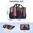 thumbnail image 3 of WOBOGO Purple Dusk Cat Pattern Tote Shopping Bag Reusable Heavy Duty Durable Foldable Washable 15.4×12.8×9.8in, 3 of 8