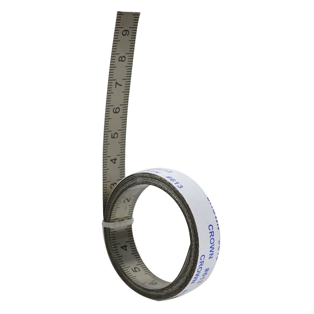 Self Adhesive Tape Measure 300cm Start from Middle Steel Ruler Tape, Yellow