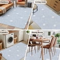 thumbnail image 5 of 3'x5' Area Rugs, Easter Rabbits Indoor Outdoor Area Rug for Living Room Bedroom, Cartoon Bunny Eggs Animal Blue Washable Bathroom Rugs Kitchen Floor Carpet Mats Home Decor Aesthetic, 5 of 8