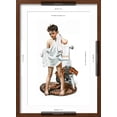 thumbnail image 5 of Art.com C-L-E-A-N (or Boy Drying Off after Bath) Giclee Print by Norman Rockwell, Brown Frame Wall Art, 17" x 23", 5 of 5