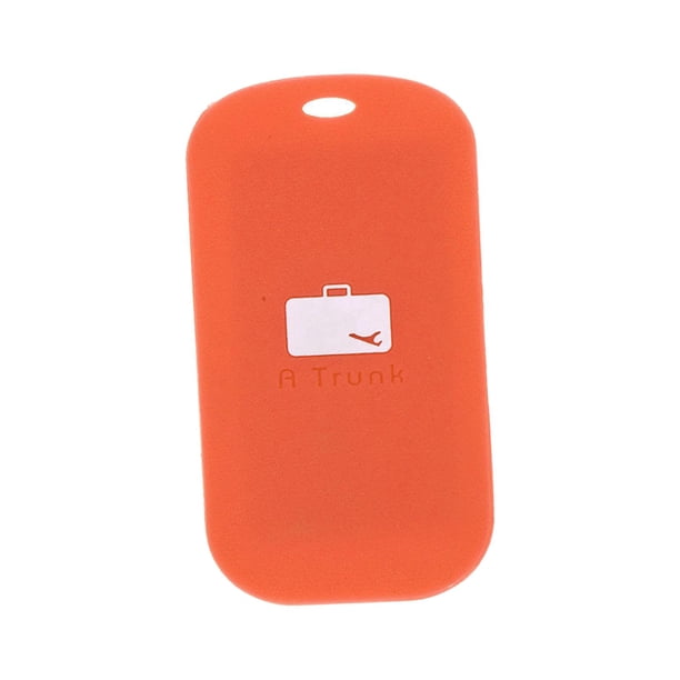 Etiquetas de equipaje de viaje con nombre y dirección, etiquetas para maletas, etiquetas de identificación para equipaje, etiquetas de dirección para maletas Naranja