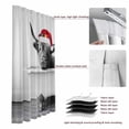 thumbnail image 6 of Christmas Grey Yaks Blackout Curtains for Bedroom/Living Room, Pinch Pleated Black Out Curtains, Abstract Modern Art Bathtub Room Darkening Window Drapes with Hooks 2 Panels, 39"x70", 6 of 8