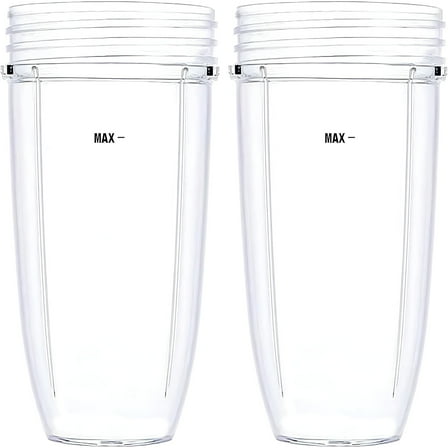 ACDANC 2 Pcs Replacement 18oz Cups for Blender【3 Size Options,18oz,24oz,32oz】 Compatible with 600w and 900w Blender Accessory