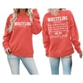 thumbnail image 2 of Women's Sweatshirts 2025 Wrestling Mom Sweatshirt Long Sleeve Crewneck Graphic Pullover Tops Sweatshirt for Women, 2 of 5