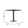 thumbnail image 4 of Emma + Oliver 30" Square Black Laminate Table Top with 18"RD Base, 4 of 8