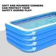 thumbnail image 2 of Large Blue Inflatable Swimming Pool - Durable Family Pool Measuring 120.08*67.72*25.59 Inches for All Ages - Perfect for Outdoor Summer Water Parties in Your Backyard or Garden, 2 of 6