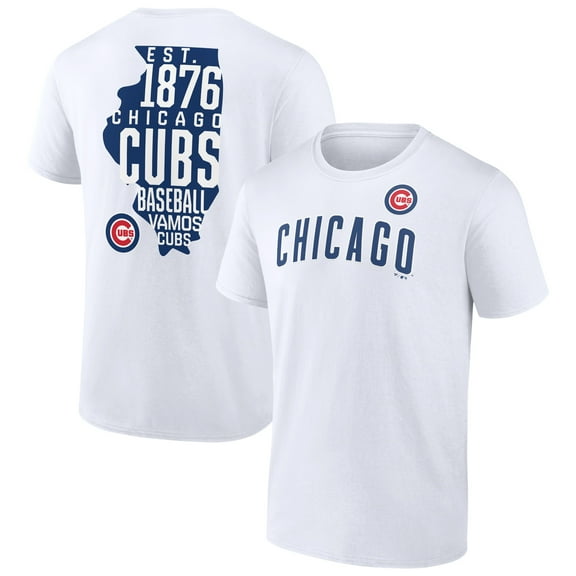 Men's White Chicago Cubs Team Hot Shot T-Shirt