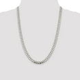 thumbnail image 4 of 925 Sterling Silver Curb Chain Styles Necklace 7.8 mm Polished Domed 24 inch, 4 of 4