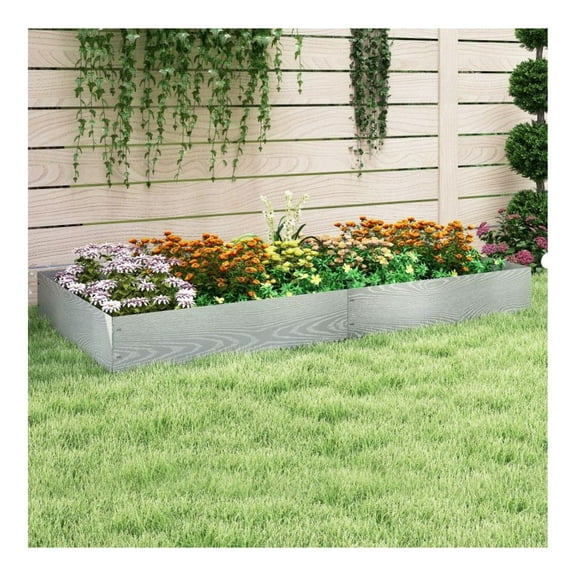 Galvanized Metal Landscape Edging, 20ft 6-Pack - Lawn Border for Garden Beds, Rustproof Metal Edging, Flexible Landscape Border, Easy Install