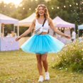 thumbnail image 3 of EANJE Fashion Ballet Skirt For Women Pleated Gauze Short Skirt Adult Dancing Skirt Tutu Skirts Sky Blue One Size, 3 of 6