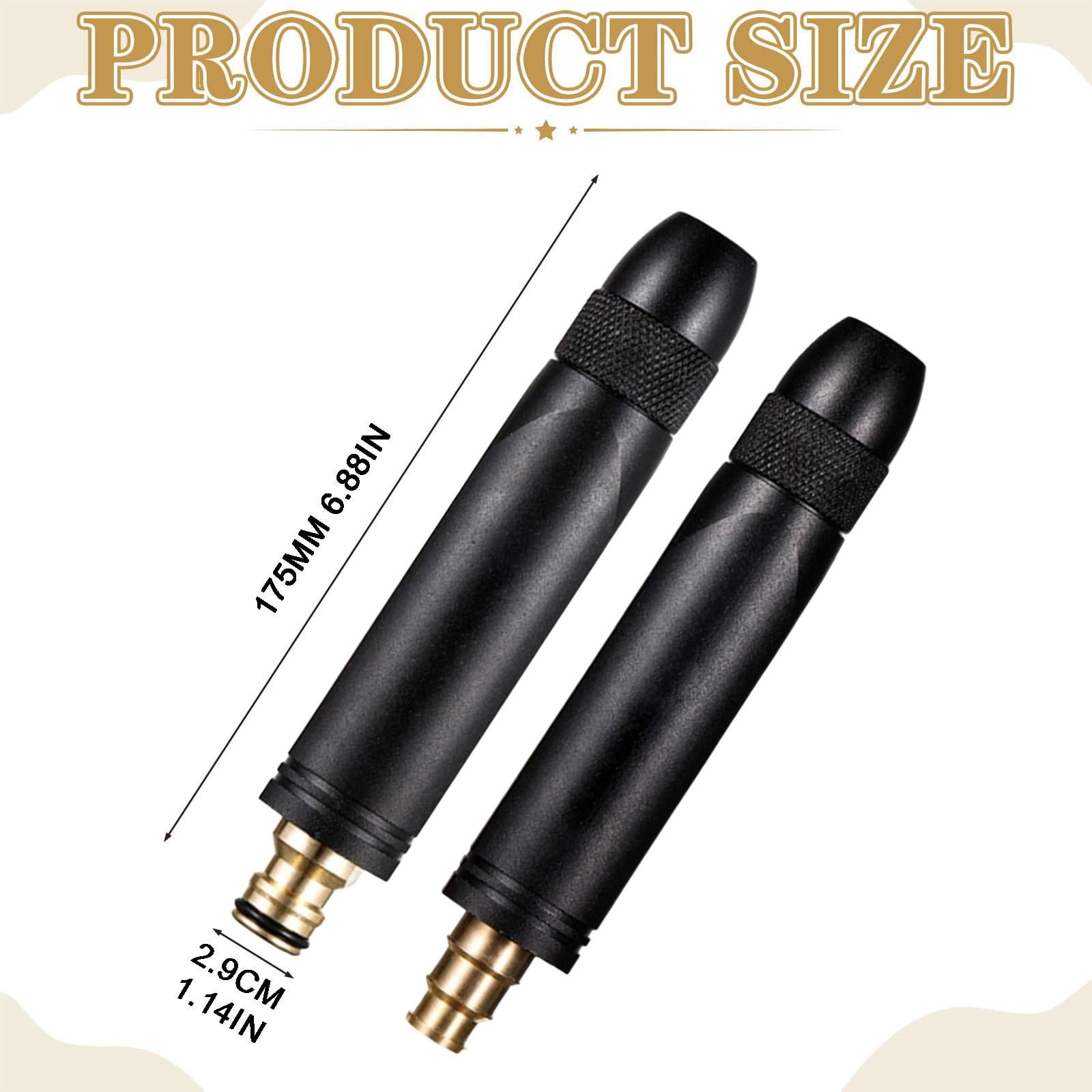 High Pressure Car Wash Nozzle, Mohdy Heavy Duty Adjustable Hose Nozzle, Controllable, Home High Pressure Power Washer, Booster Nozzle Black Car Wash Water & Hose Set for Home Garden Cleaning (3Pc )