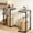 Greige, variant on Wood Pedestal Nightstands Set of 2, Small TV Trays Bed Side Table for Couch, TV Tray Tables Slide Under Couches, C Shaped End Table, Night Stand Over Sofa Living Room Bedroom Bedside, Grey ET-YB-GYW2