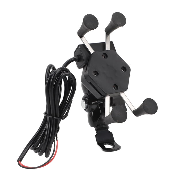Soporte Para Teléfono De Bicicleta, Soporte Antivibración Para Teléfono De Motocicleta, Rotación De 360 grados, Cargador Tipo X De 12V A 24V Para Bicicletas