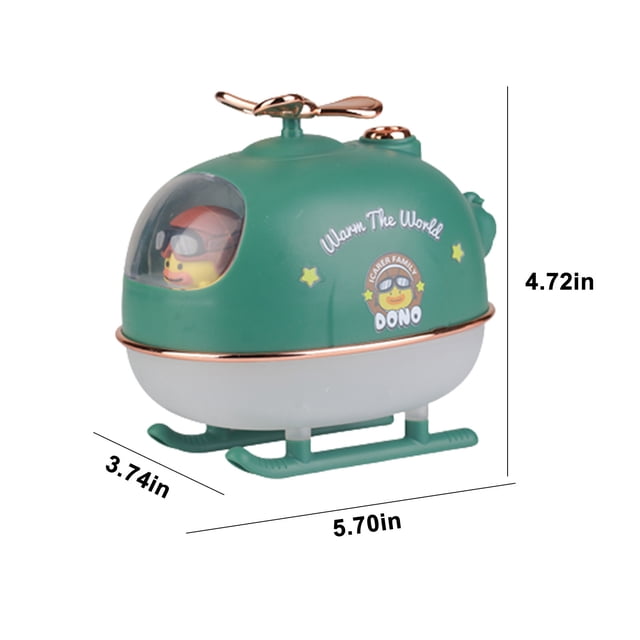 Artificial Flowers Desktop Humidifier With Night Light Cute Helicopter Humidifier Silent Humidifier For Bedroom Office Desk