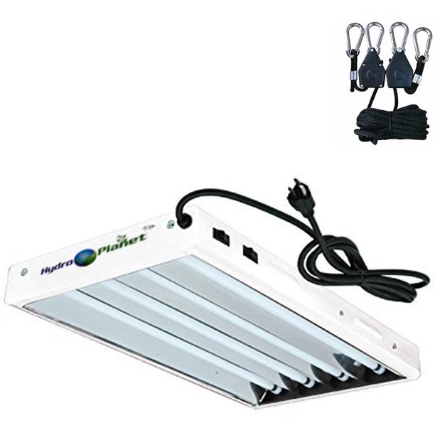 HYDRO T5 Grow Lights 2Ft 4Lamp Fluorescent HO Bulbs Included for Indoor Horticulture