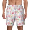 thumbnail image 2 of Picia Cute Pig pattern Mens Swim Trunks with Compression Liner Stretch Beach Shorts Quick Dry with Zipper Pockets No-Chafing Board Shorts-XX-Large, 2 of 9