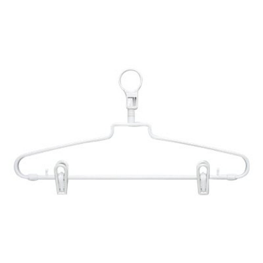 HoneyCanDo Plastic Clothes Hangers with Security Loop and Clips, 72