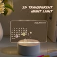 thumbnail image 4 of Vacemry Under $5 Acrylic Message Board, LED Writing Tablet, Reusable Memo Pad with Night Light, Desktop Office Planner, Gift for Friends, Family, 4 of 7