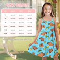 thumbnail image 5 of Uourmeti Girls Sleeveless Dress 11-12y Spaghetti Strap Sundress Capybara Love Tiered Dress for Summer Girls Swing Midi Tank Dress Kids Cute Capybara Clothes, 5 of 7