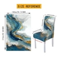 thumbnail image 6 of TSOVTHRID Blue Gold Marble Texture Print 7 Pcs Table Cover and Seat Slipcover Rectangle Tablecloth and Dining Chair Covers with Elastic Edge Furniture Decor for Home Kitchen, 6 of 6