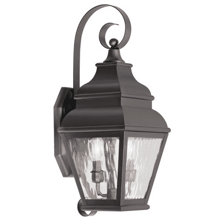 

Wall Sconces 2 Light With Clear Water Glass Bronze Finish size 22 in 120 Watts - World of Crystal