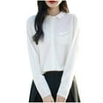 thumbnail image 2 of Ounisa Women Cardigan Sweater Button Down Crew Neck Ribbed Knit Sweater with Pockets, 2 of 3