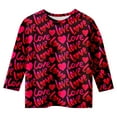 thumbnail image 5 of PMVFHDE T-Shirts Graphiques pour Filles T-Shirts Graphiques pour Filles T-Shirts à Manches Courtes pour Filles Hauts d'Été Mignons T-Shirts Imprimés de la Saint-Valentin pour Filles Col Rond Fonctionnel Manches 3/4 Rouge, 13-14 Ans, 5 of 5