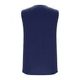 thumbnail image 6 of Clearance under 10$ Sevevn Plus Size Woman Solid Color Cardigan Pocket Sleeveless Tops Blouse T-Shirt Gift for Adults Navy XL, 6 of 7