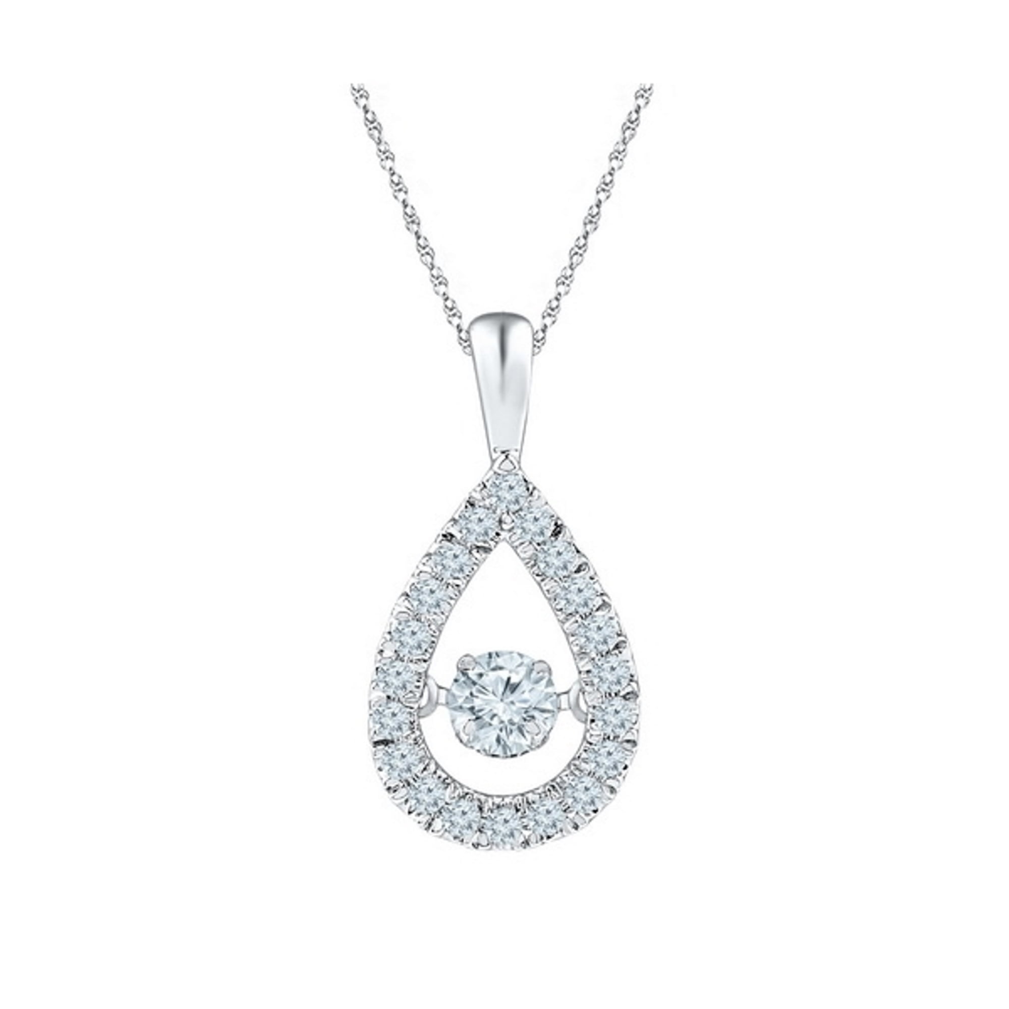 Beautiful 1.16 Carat Pear Shaped Round Cubic Zirconia Dancing Diamond