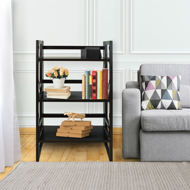 Casual Home 3-Shelf Folding Student Bookcase, Espresso photo 2