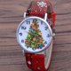 thumbnail image 2 of Reloj de mujer con diseño de árbol de Navidad, correa de cuero brillante y casual, reloj de cuarzo, 2 of 6