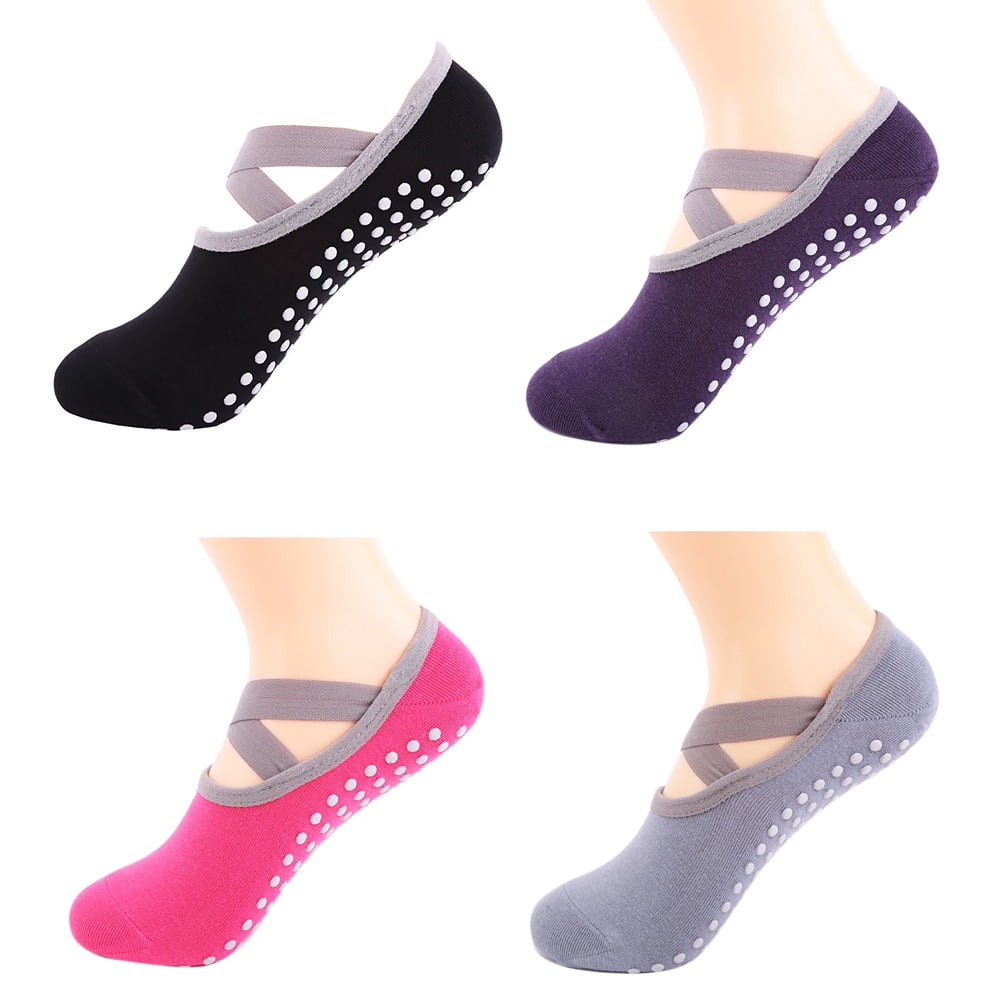 NebulaGlam Chaussettes Yoga Femme, 3 Paires Yoga Chaussettes