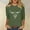 Green#1, variant on GaThRRgYP Womens Tops Long Sleeveunder $5,Women's New 3/4 Sleeve Western Style Printed Casual Top T-shirt Green M