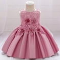thumbnail image 2 of Generic Toddler Pageant Dress Kids Girls Ruffled Princess Bridesmaid Gown Birthday Party Wedding for Flower Dresses Pageants Wedding(6-12 Months,Purple), 2 of 9