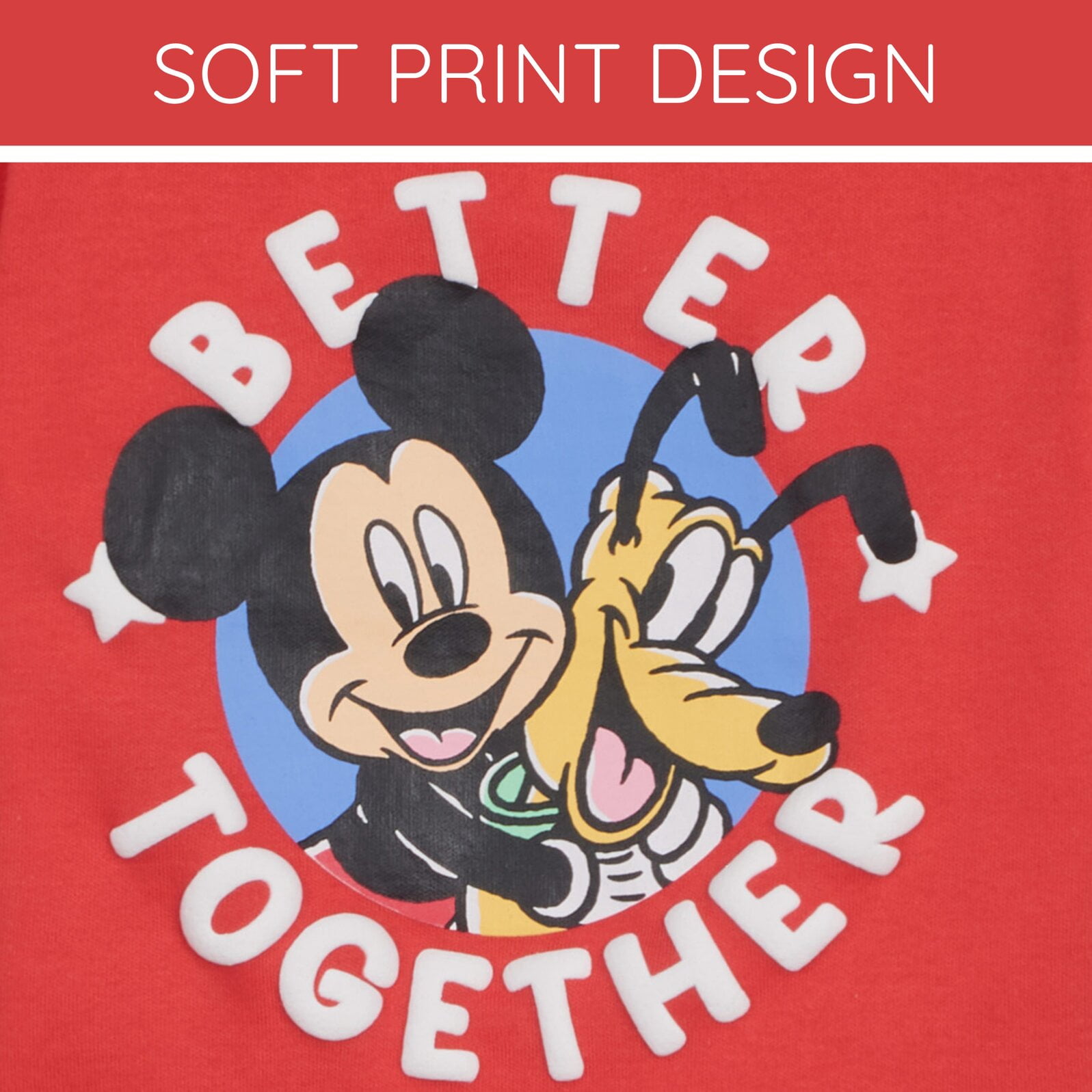 Disney Mickey Mouse Baby Boy or Girl Short Sleeve T-Shirt and French Terry Shorts Set Mickey Mouse and Pluto Blue