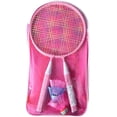 thumbnail image 1 of Badminton set children's badminton racket set children's badminton racket including 2 badminton rackets 4 badmintons 1 carrying bag pink, 1 of 5