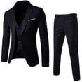 thumbnail image 1 of Men‘S Suit Slim 3-Piece Suit R Business Wedding Party Jacket Vest & Pants, 1 of 5