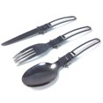thumbnail image 4 of Folding Tableware Set, Stainless Steel Knife Fork Spoon for Outdoor Camping Picnic, 4 of 8