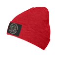 thumbnail image 2 of LNWH Knitted Acrylic Hat, Tiger Slogan Aggressive and Patient Pattern Winter Beanie Hat for Cold Weather, Red, 2 of 4