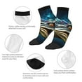 thumbnail image 5 of Pofeuu Starry Sky Colorful Crocodile Print 30cm Socks, Adult Running Hiking Socks for Youth and Adult, 5 of 7